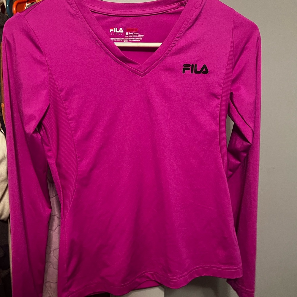 fila purple workout top